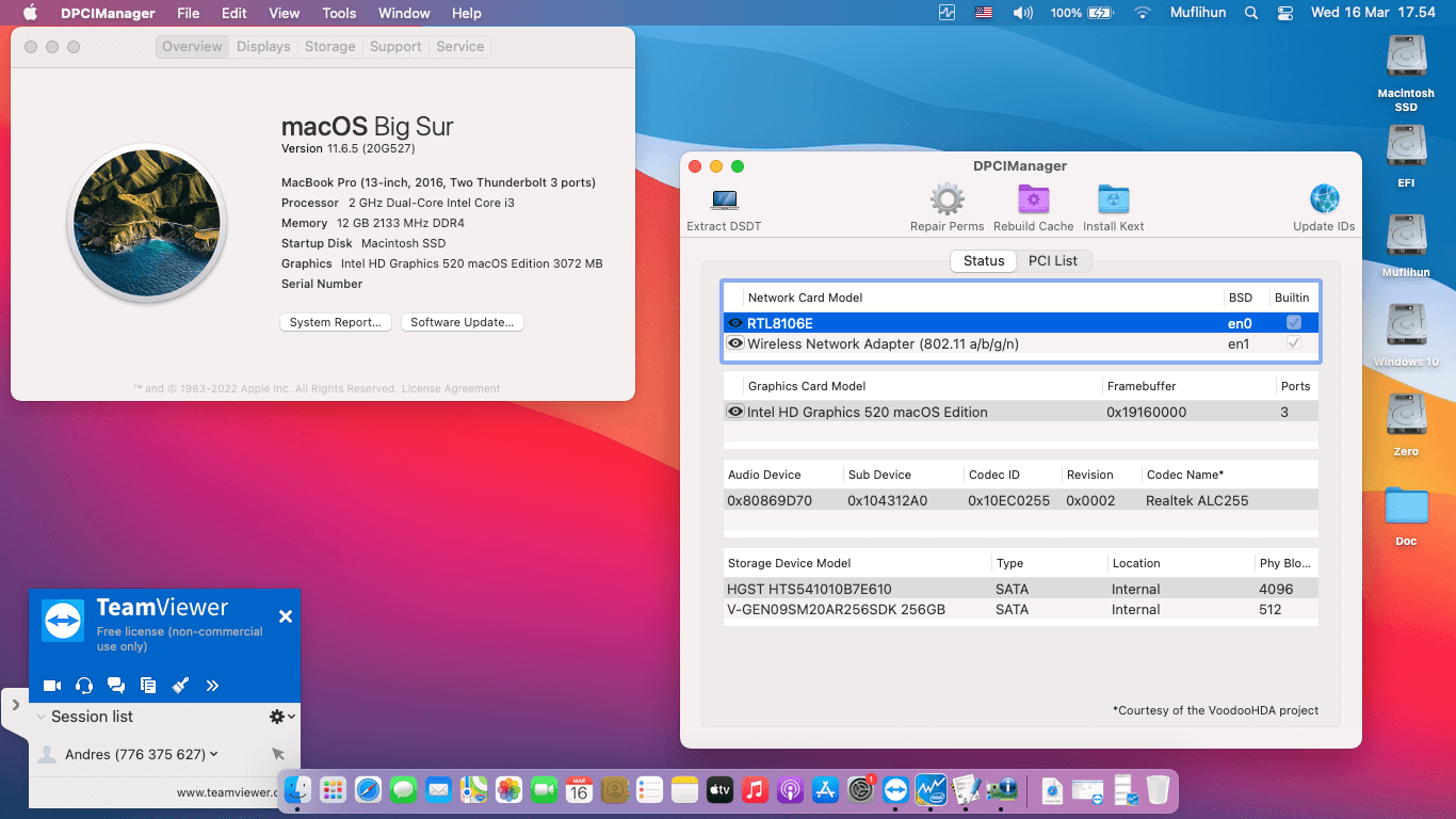 Success Hackintosh macOS Big Sur 11.6.5 Build 20G527 in Asus X441UB-GA045T